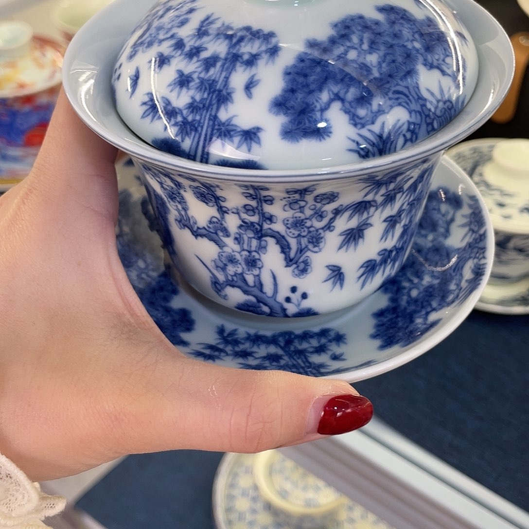 陶景德陶瓷盖碗茶具