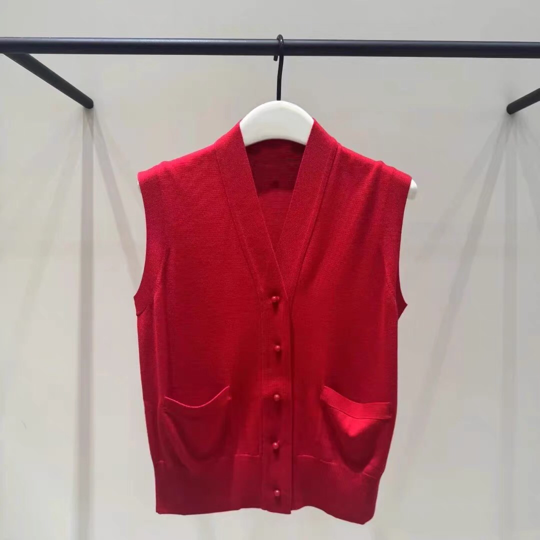 ED～新款显瘦百搭无袖马甲上衣