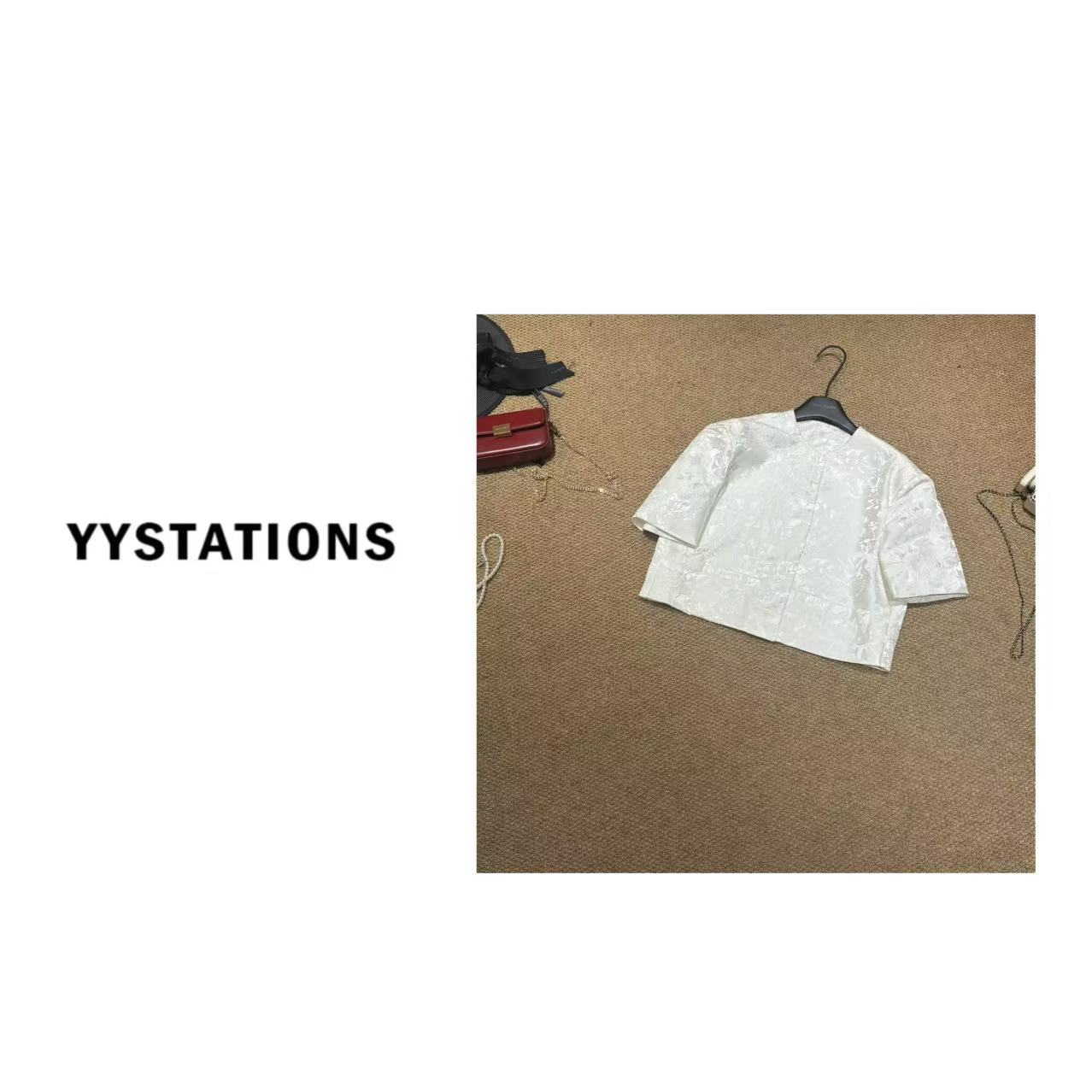YYSTATIONS【白月光！】 立体浮雕泡泡褶皱玫瑰提花外套-8975