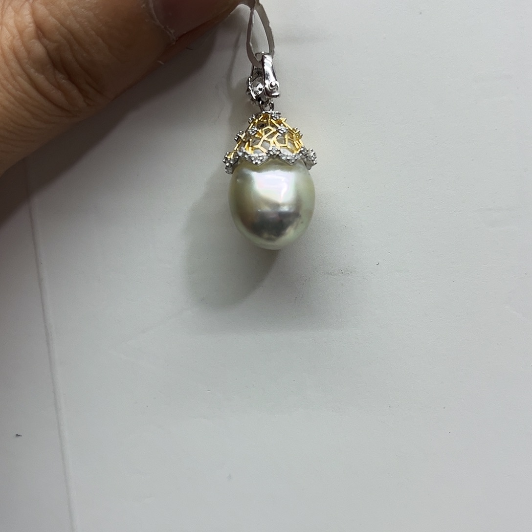 银S925镶嵌颈饰海水珍珠