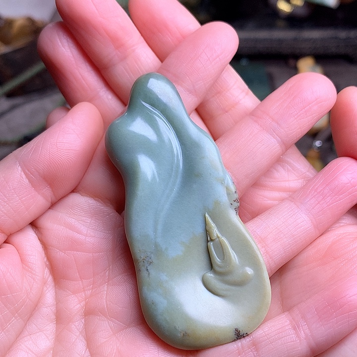 岫岩河磨玉（透闪石质玉）挂件未镶嵌