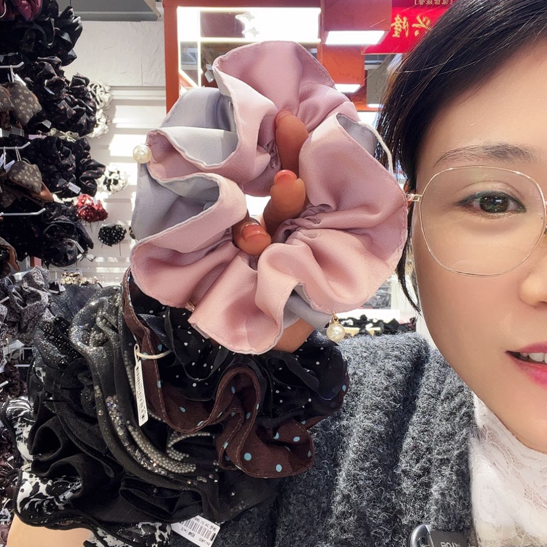 布艺非金属缎雅拼色粉