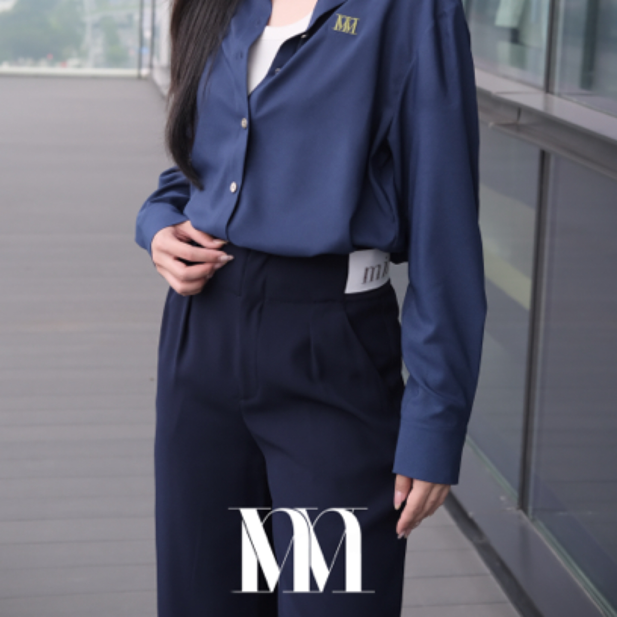 mithworld｜logo梭织面料西裤