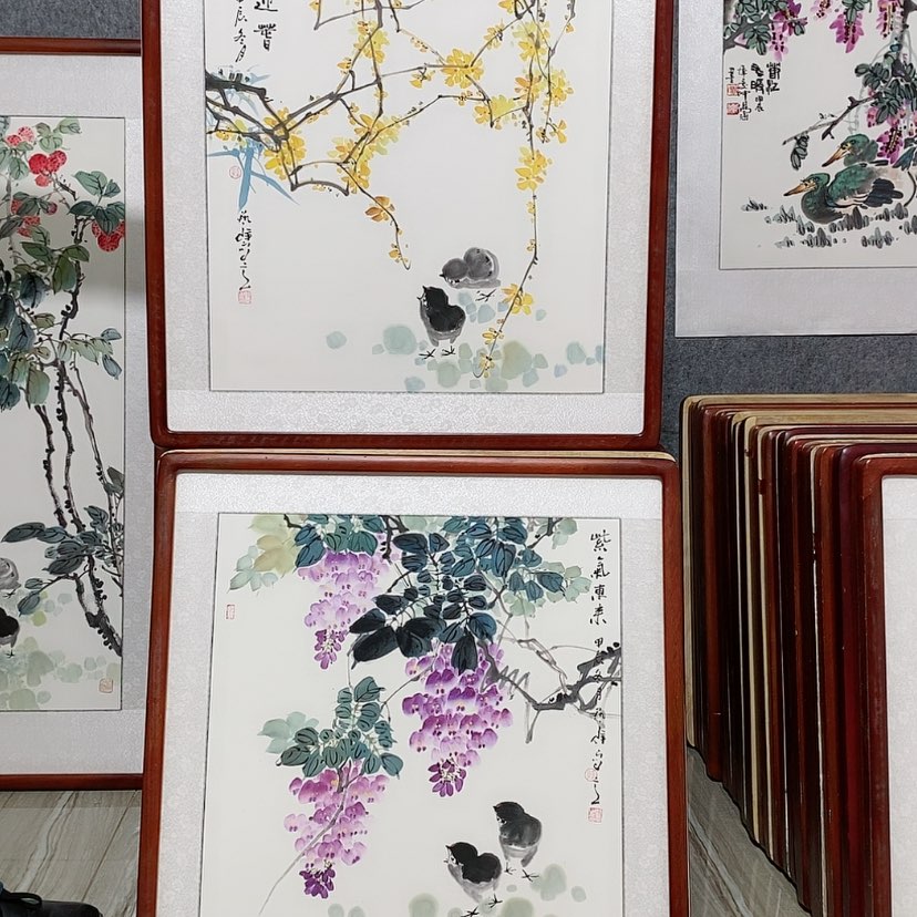 【闪购商品】国画书画作品带框65×65厘米