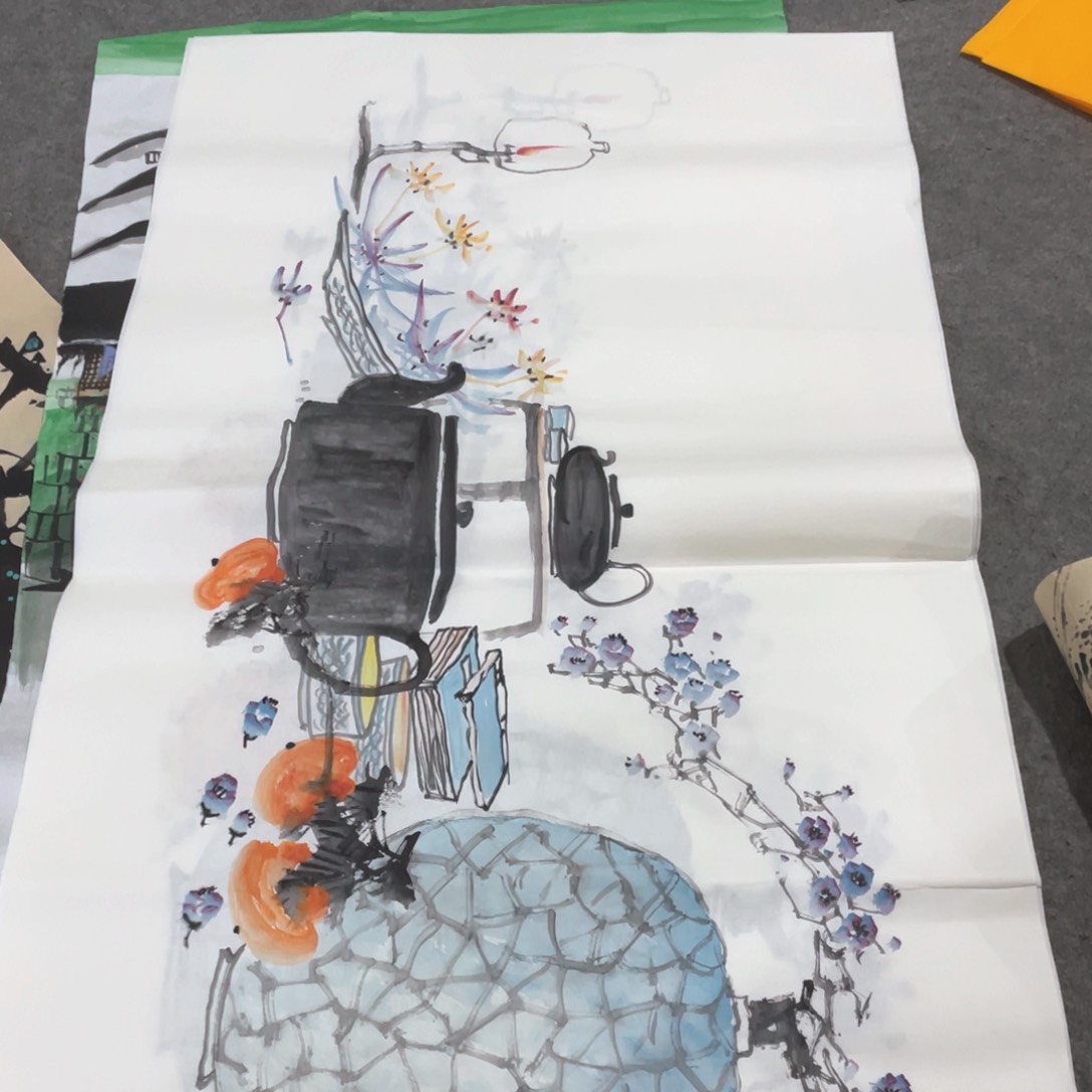 国画国画作品画心一张
