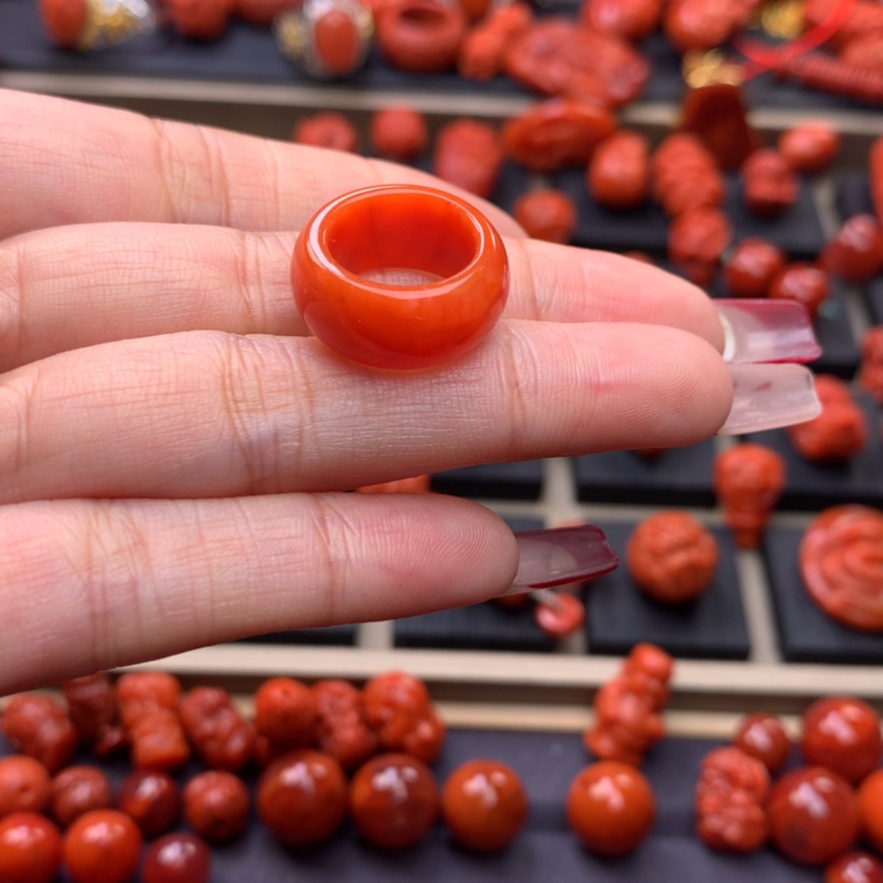 【闪购商品】南红玛瑙跑环内径12.5mm未镶嵌