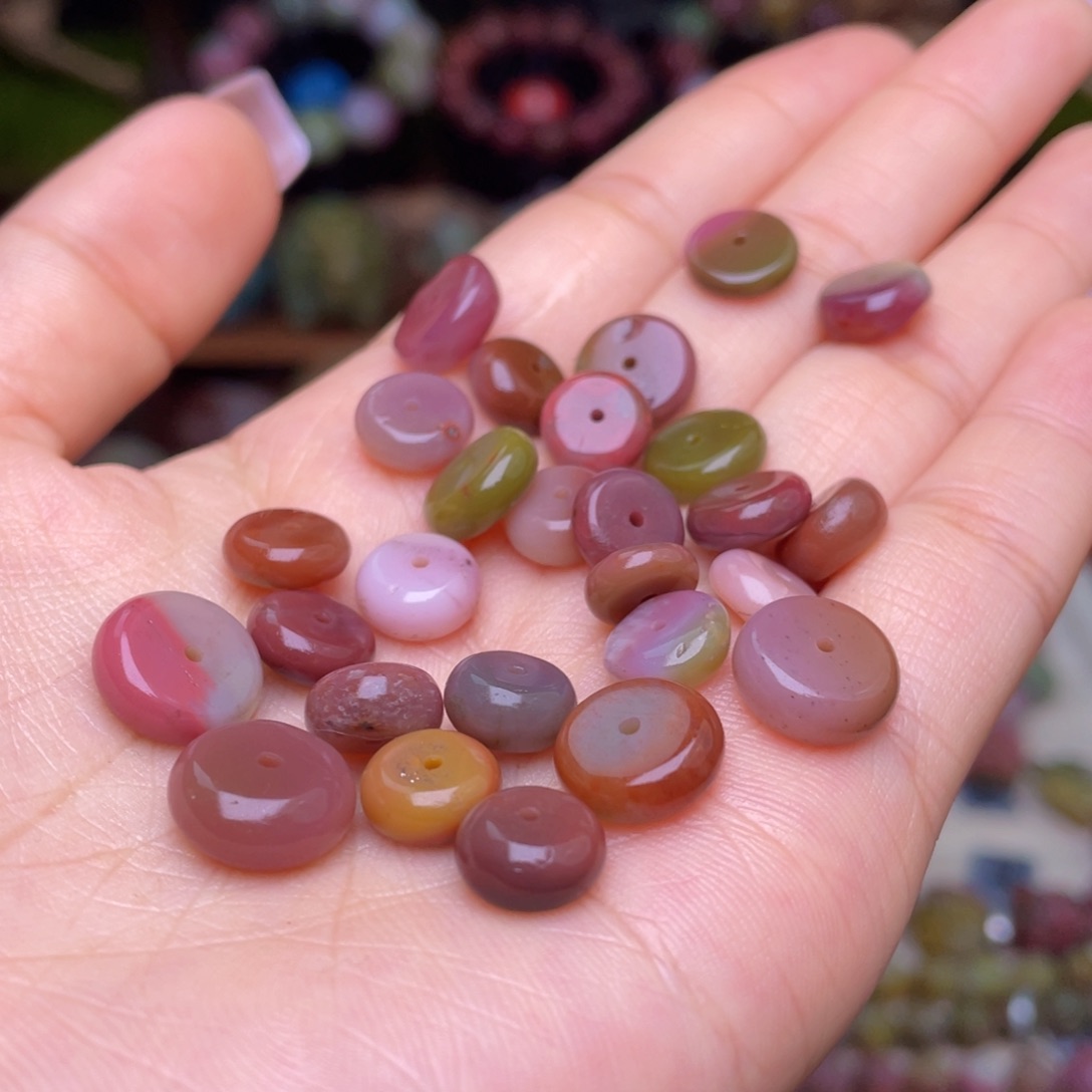 玛瑙/玉髓珠宝半成品未镶嵌盐源玛瑙隔片福利