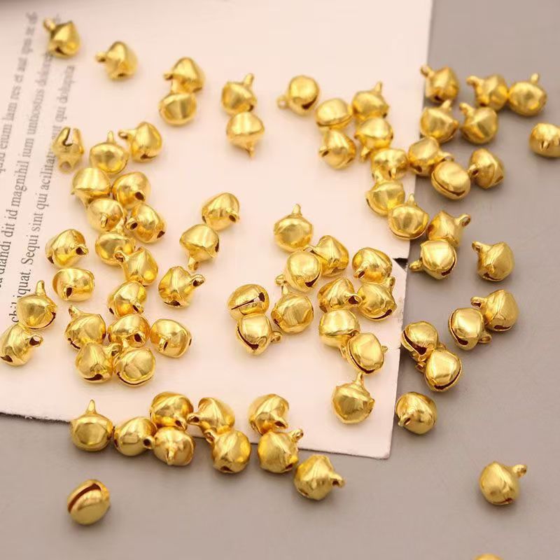 《燕子家》8mm金色水滴铁铃铛diy古风发夹飘带铃铛装饰挂件配件