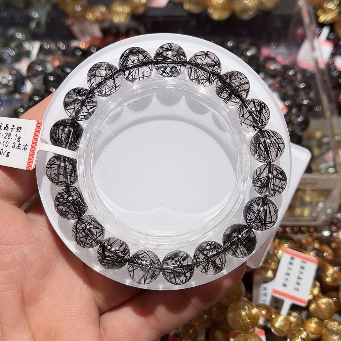 水晶手链未镶嵌黑发晶手链