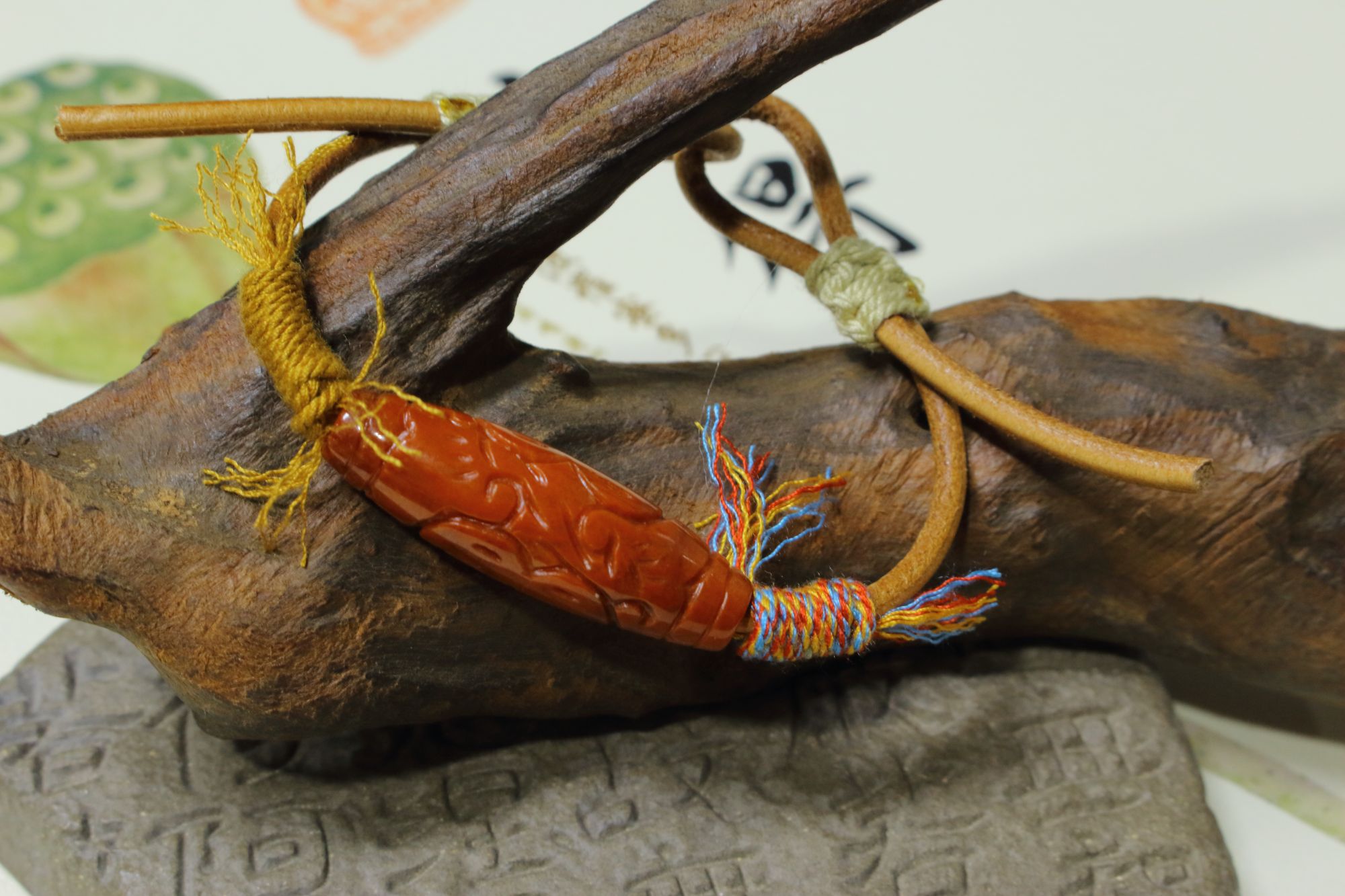 非金属布艺手链 原创设计牛皮绳编织手绳