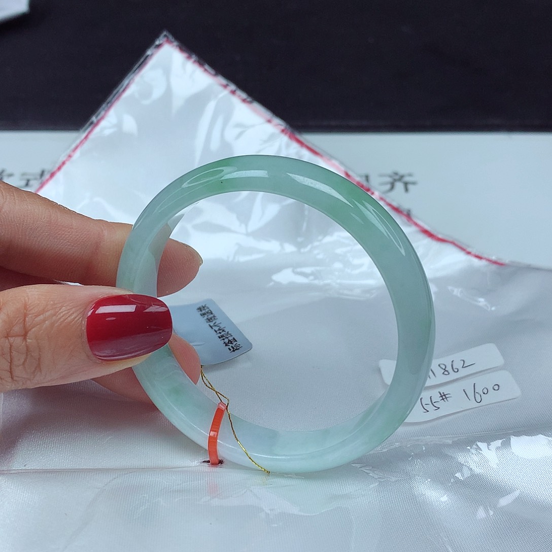 翡翠未镶嵌手镯55圈1862