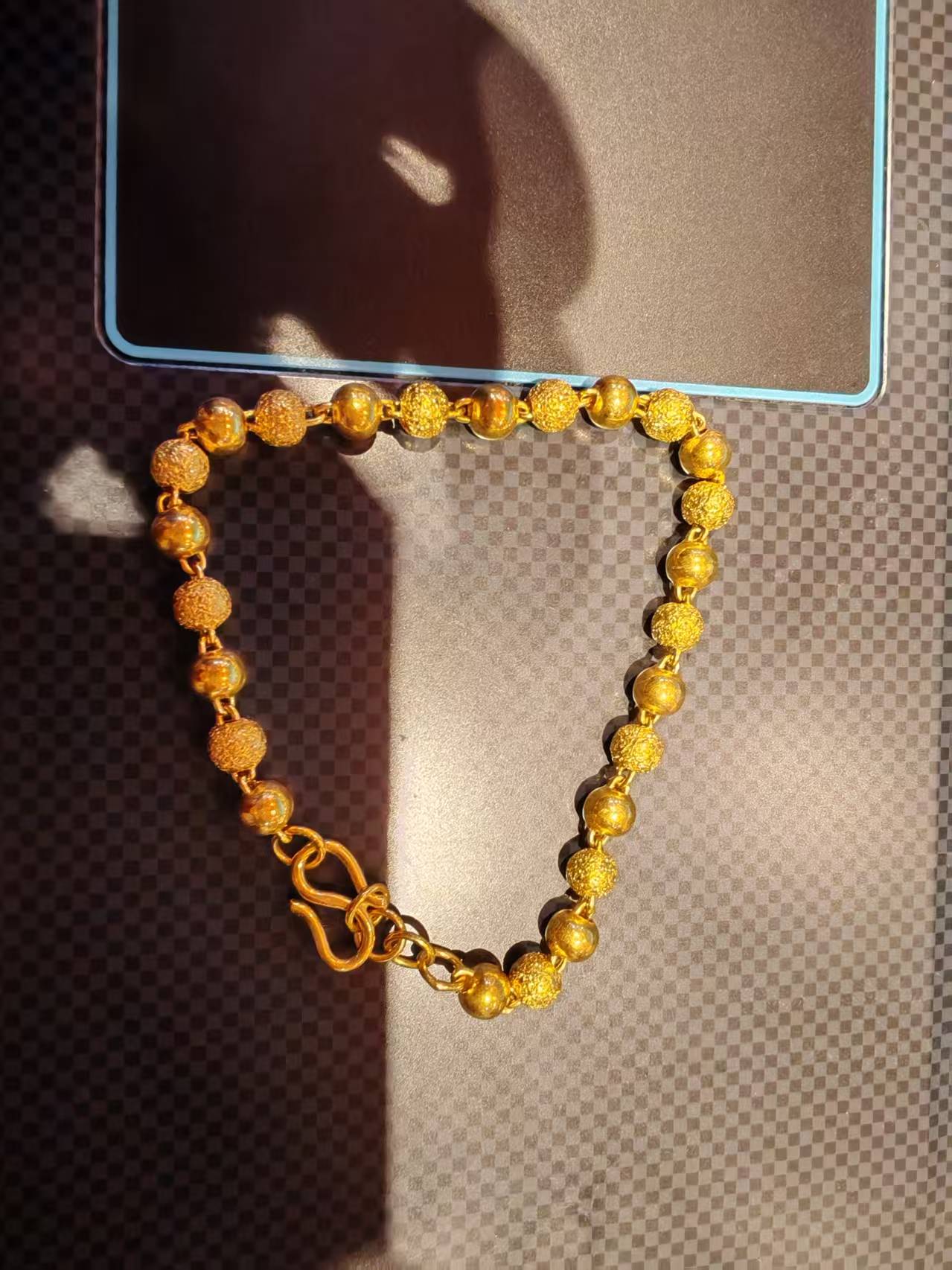 铁合金石英石手链 女士光珠碎冰冰手链