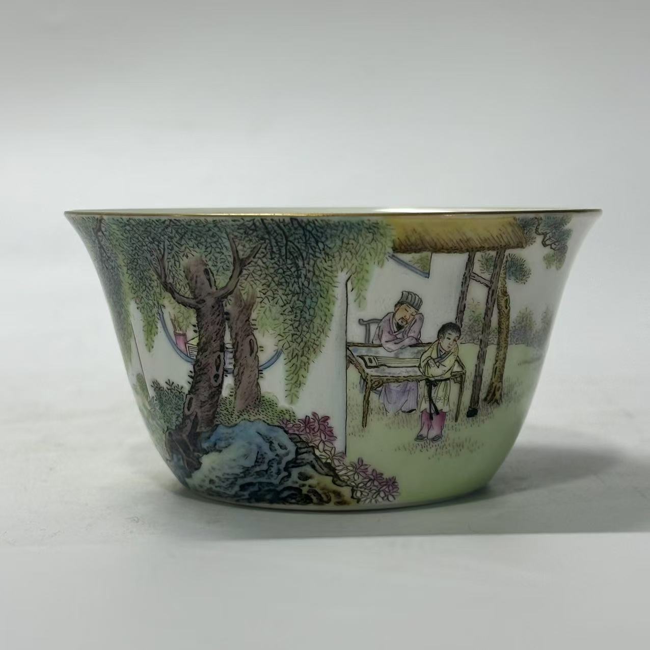 粉彩人物故事纹马蹄杯HJD2501-191