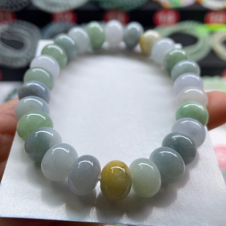 未镶嵌手链翡翠卡10.7有纹裂