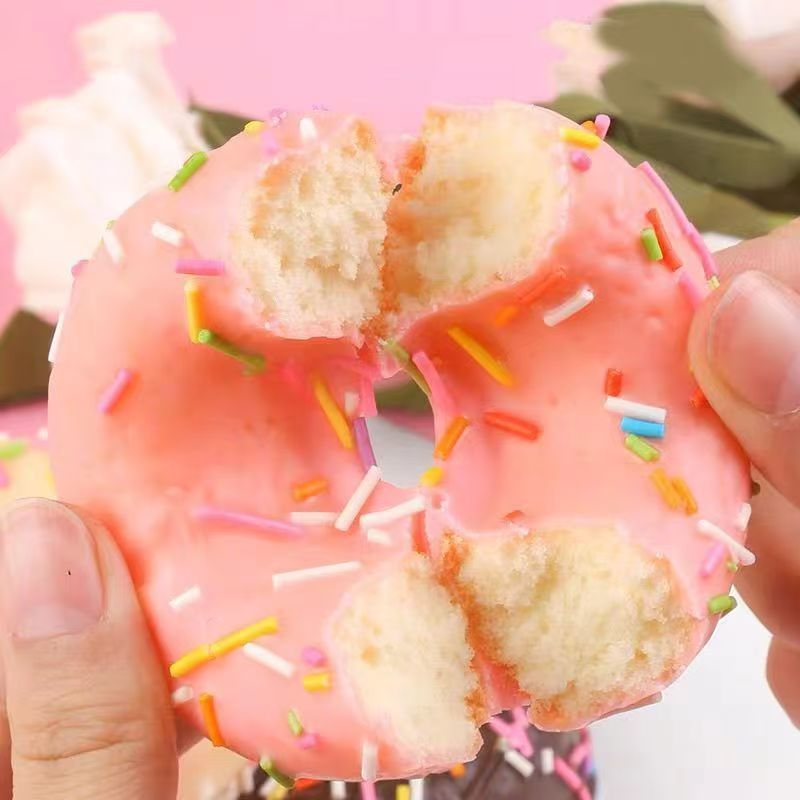 【新疆包邮】甜甜圈草莓味/巧克力味600g/盒（30g*20枚）新年零食