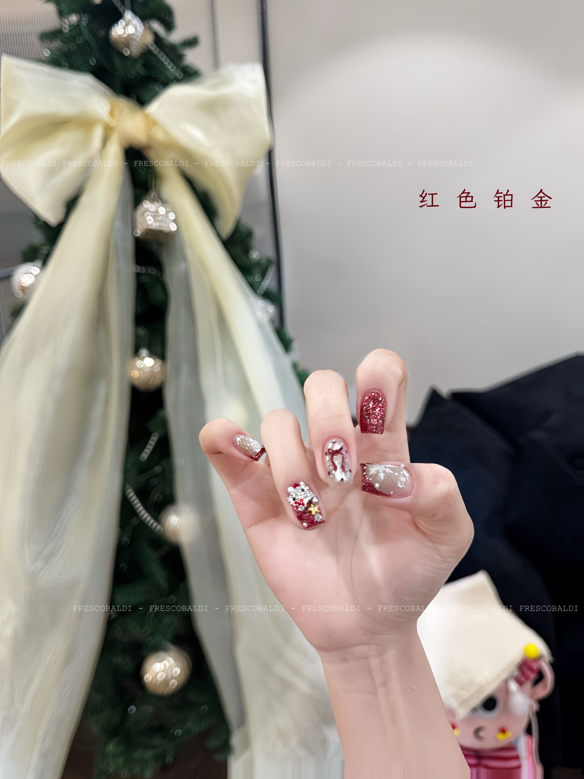 小颖美甲花思蝶红色铂金胶（单色）5g罐装甲油胶