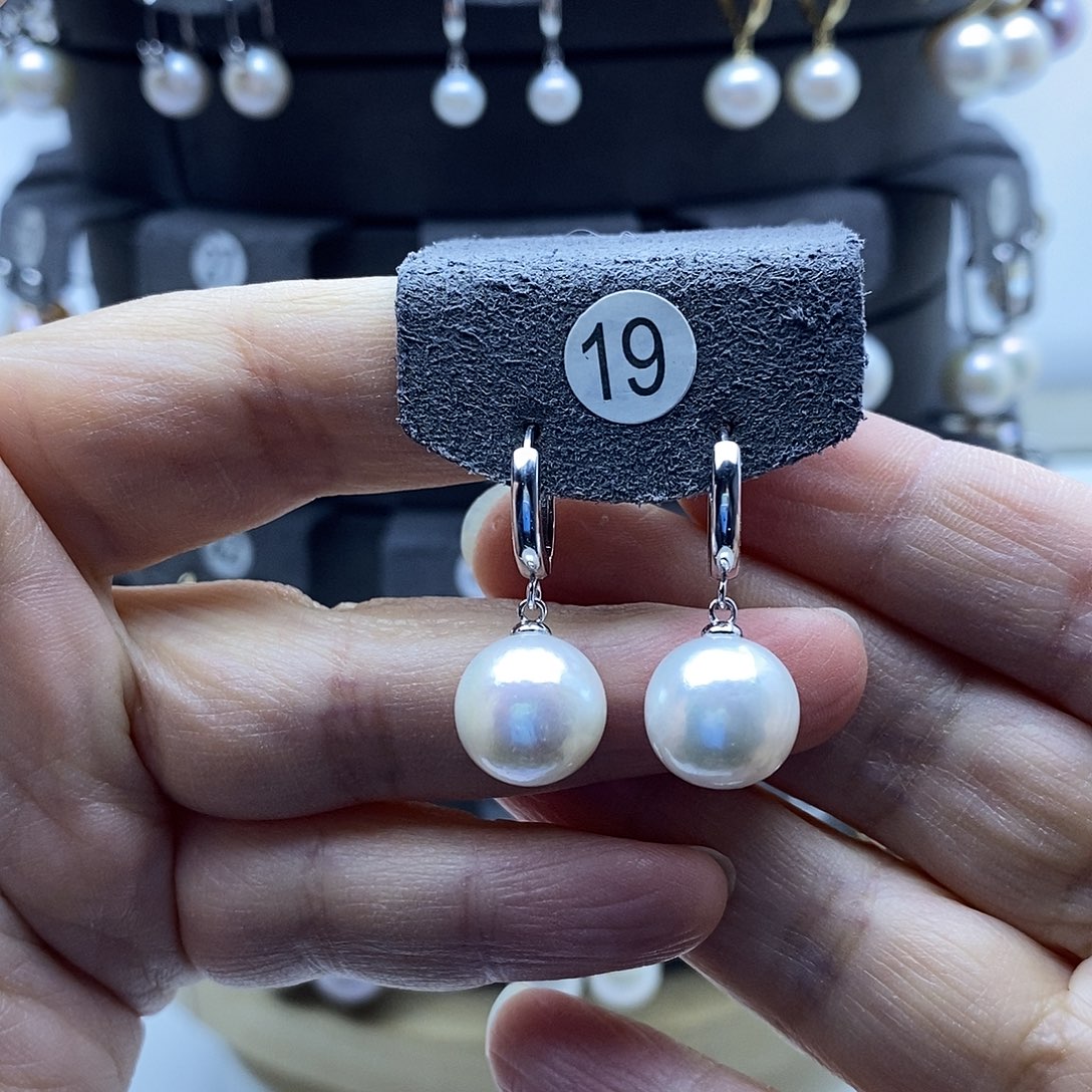 淡水珍珠耳饰银S925镶嵌