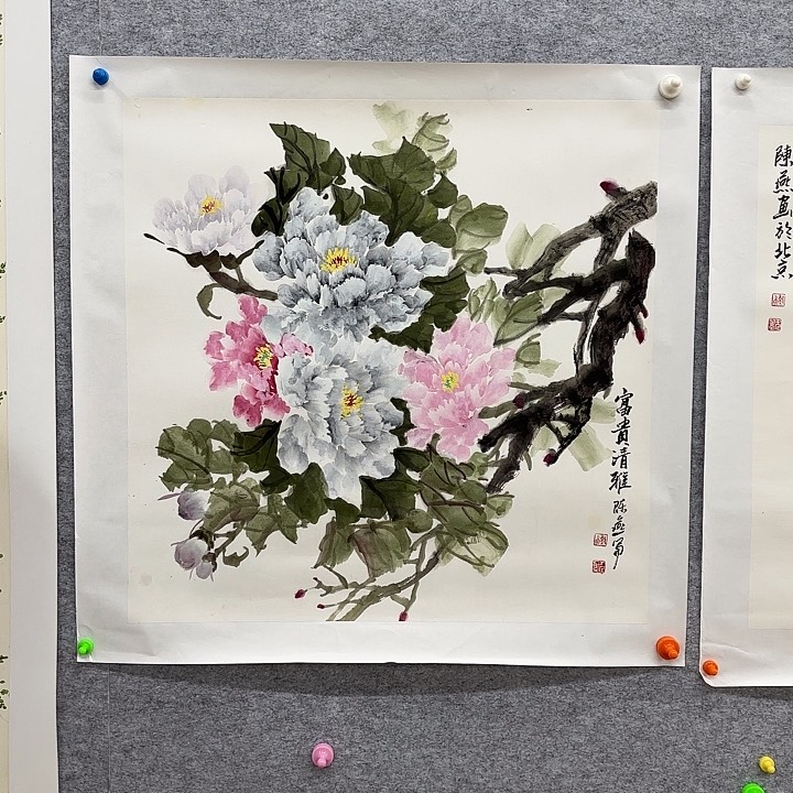 国画花鸟的翅膀和翅膀都很70.70