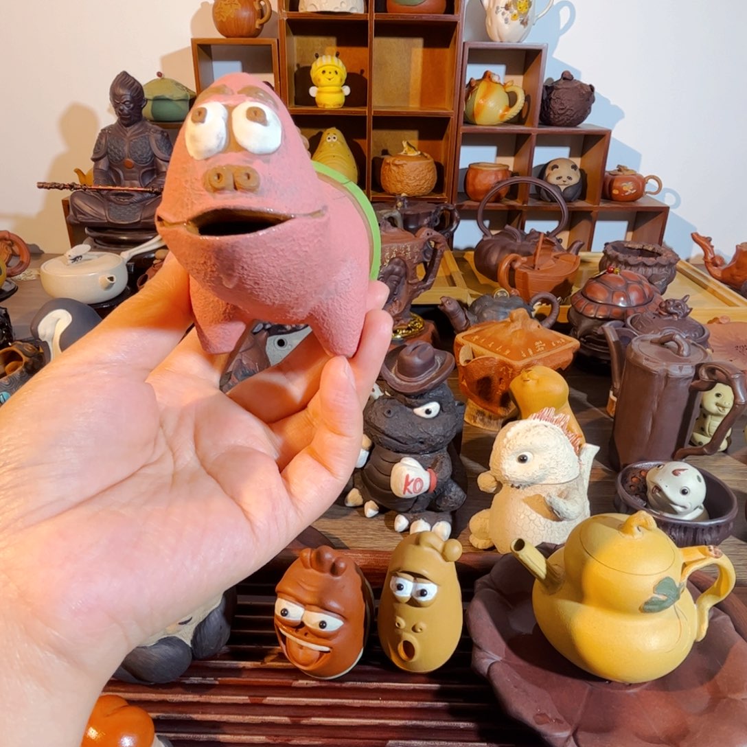 紫砂茶壶k*纯手工制作过程非常