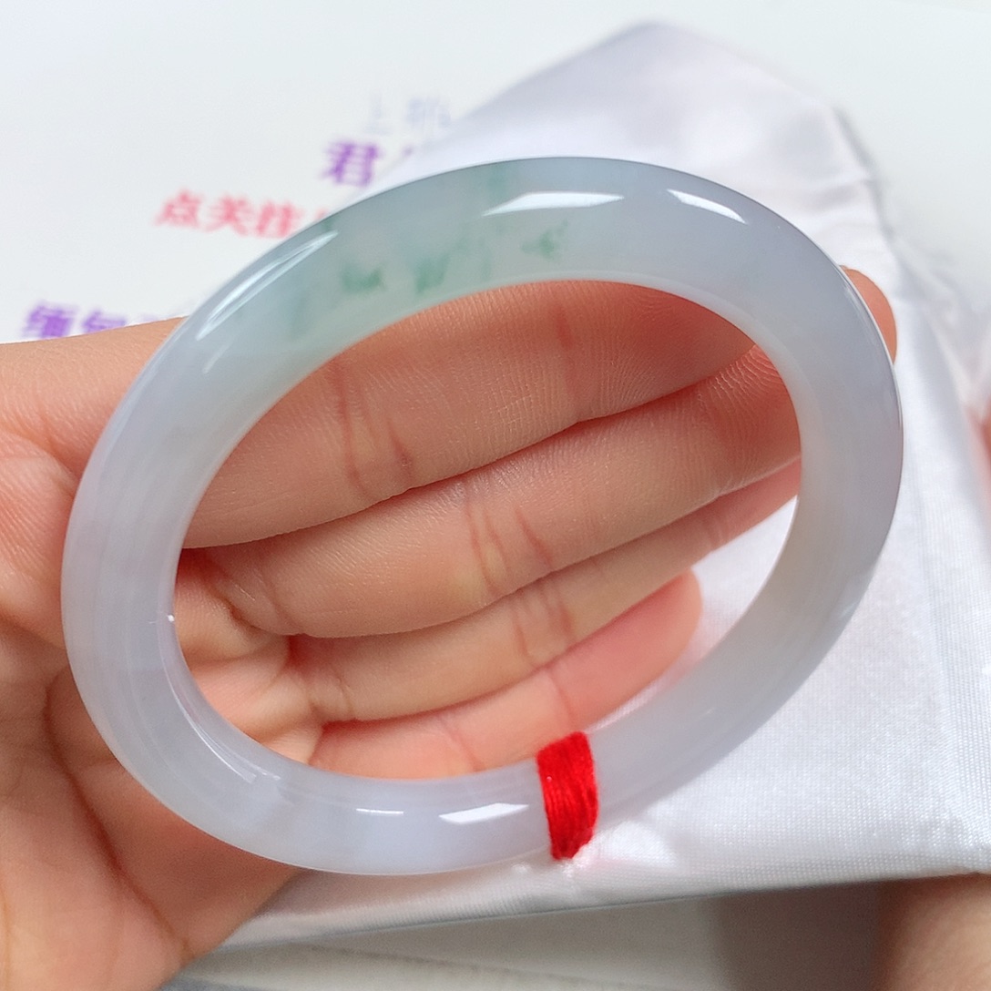 翡翠手镯未镶嵌 圆条①②②