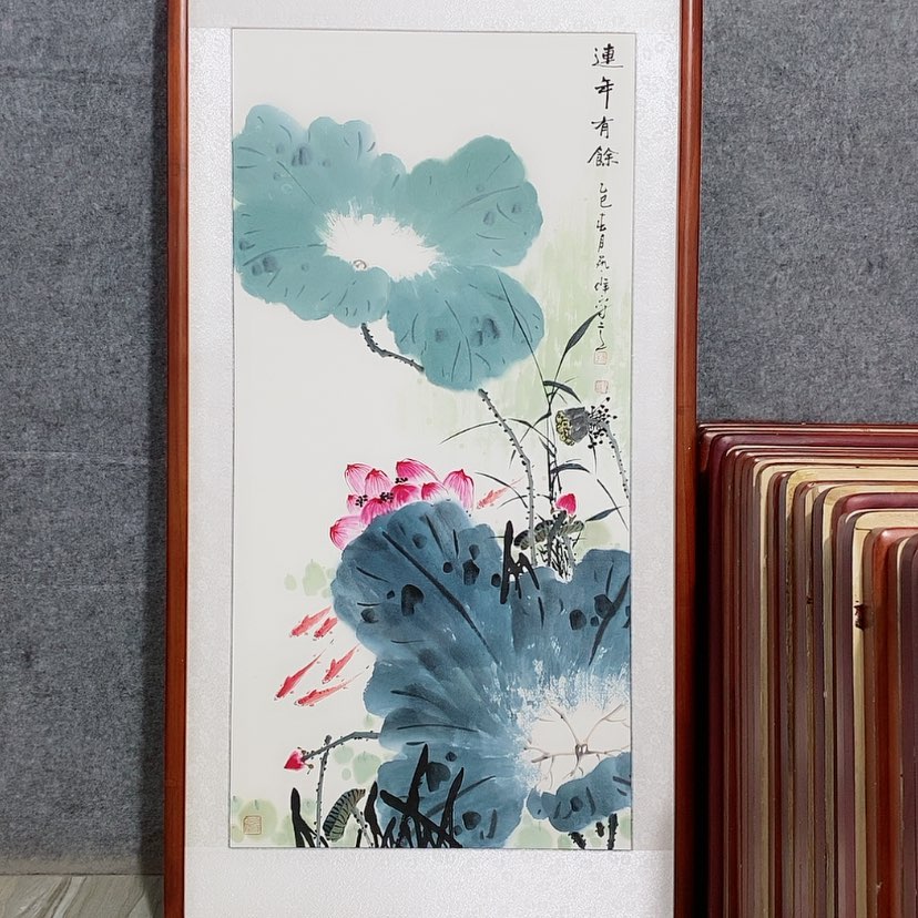 【闪购商品】国画书画作品带框125×65厘米