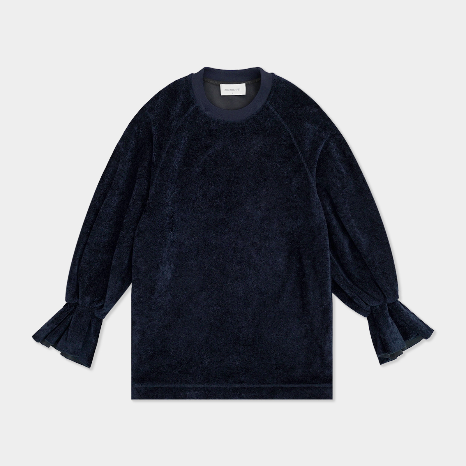 设计师原创时尚简约宽松舒适柔软休闲优雅显瘦长袖卫衣Z354026