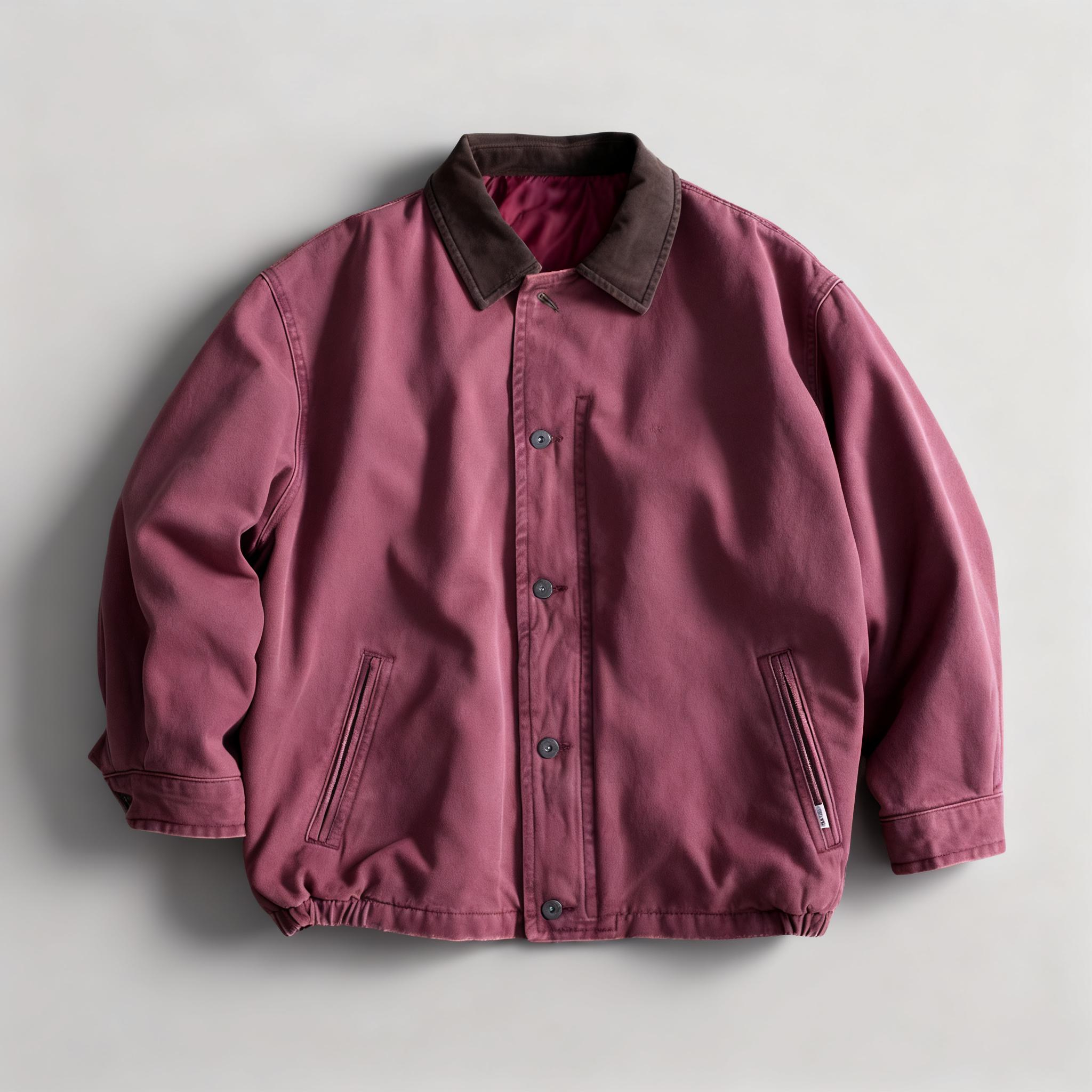 【外套】N家-硫化染棉服复古秋季复古宽松夹克女款00216MF秋冬冬季