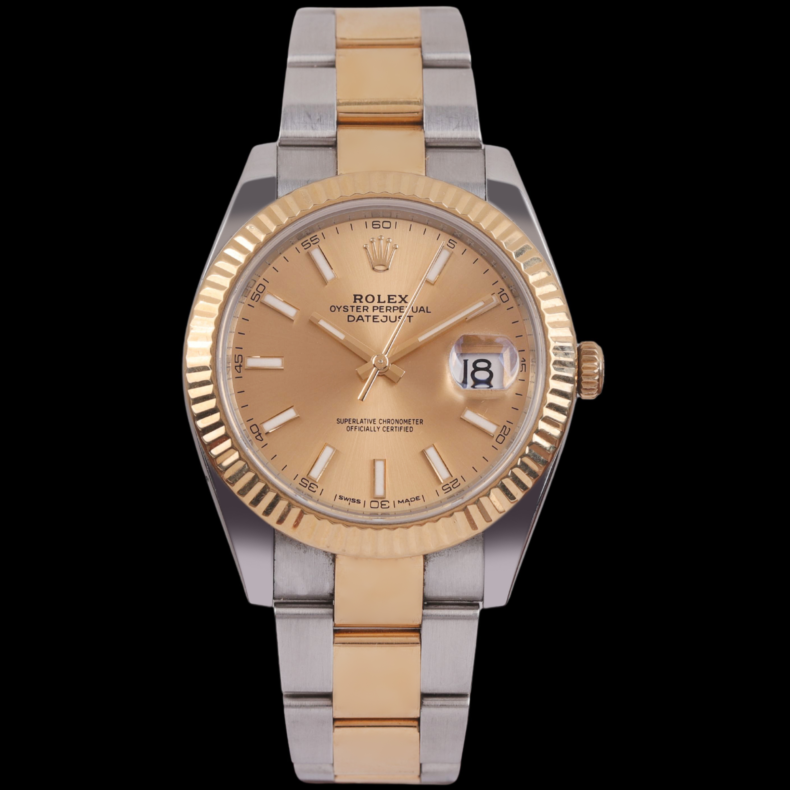 99新 Rolex/劳力士 童/间金日志126333/17年二手全套/41mm
