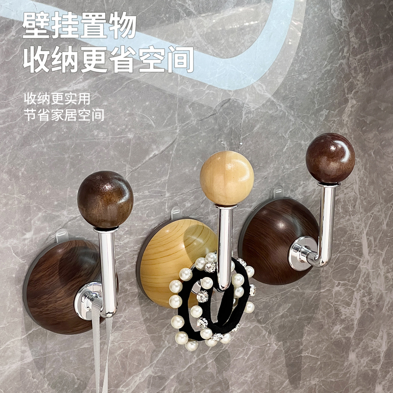 吸盘挂钩免打孔强力承重发圈发箍粘钩多功能卫生间挂衣钩挂架可爱