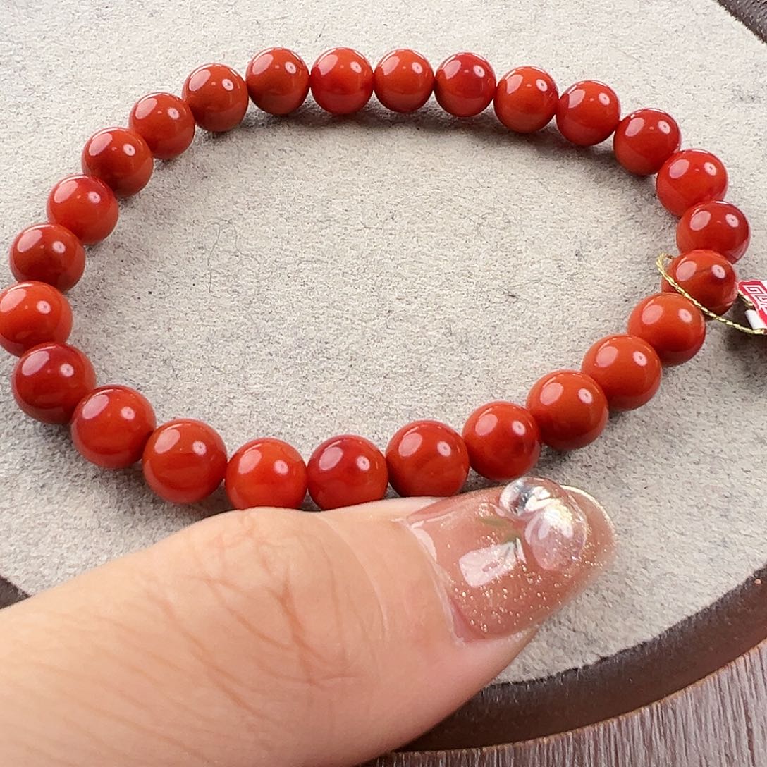 南红玛瑙手串未镶嵌