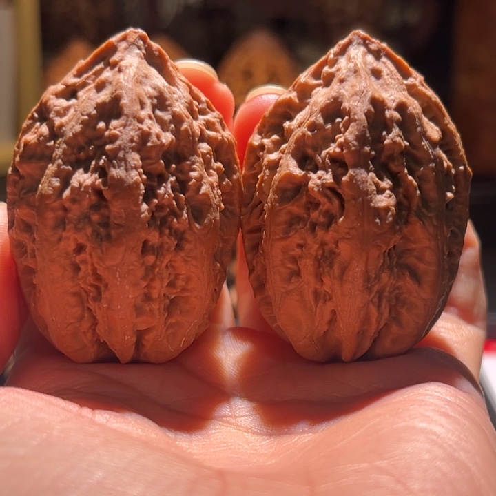 吊坠文玩核桃攀龙柱19磕尖