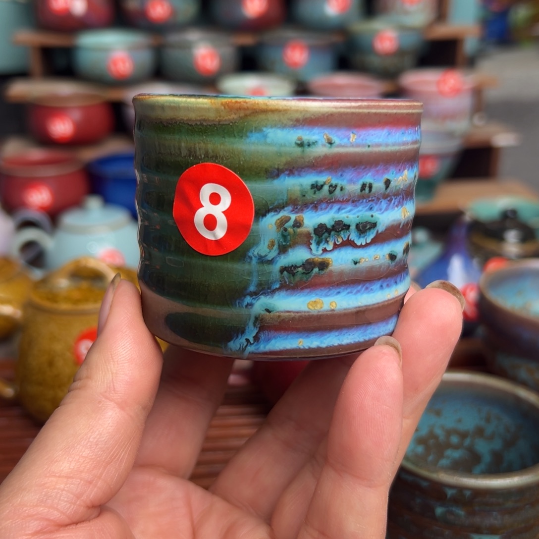 手工制作钧窑茶器