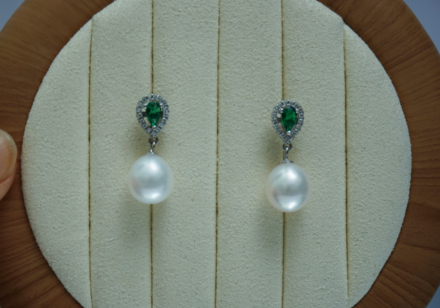 925银耳饰 s925银配件+9mm左右暖白胖米珠珠银耳饰【实拍图】