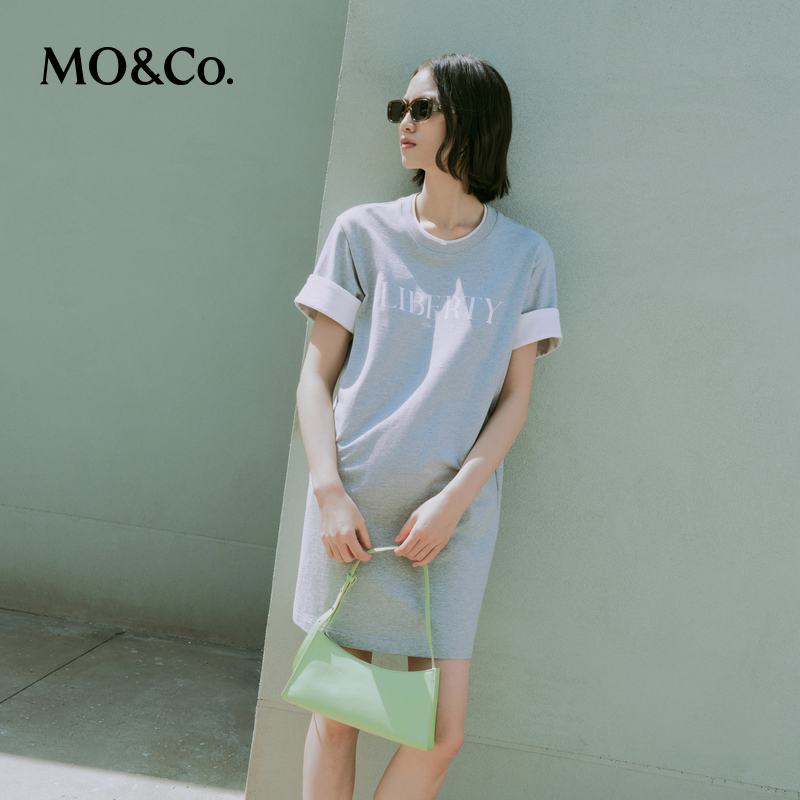【赵老板专属】MOCO夏宽松棉质T恤裙连衣裙MBD2DRST53