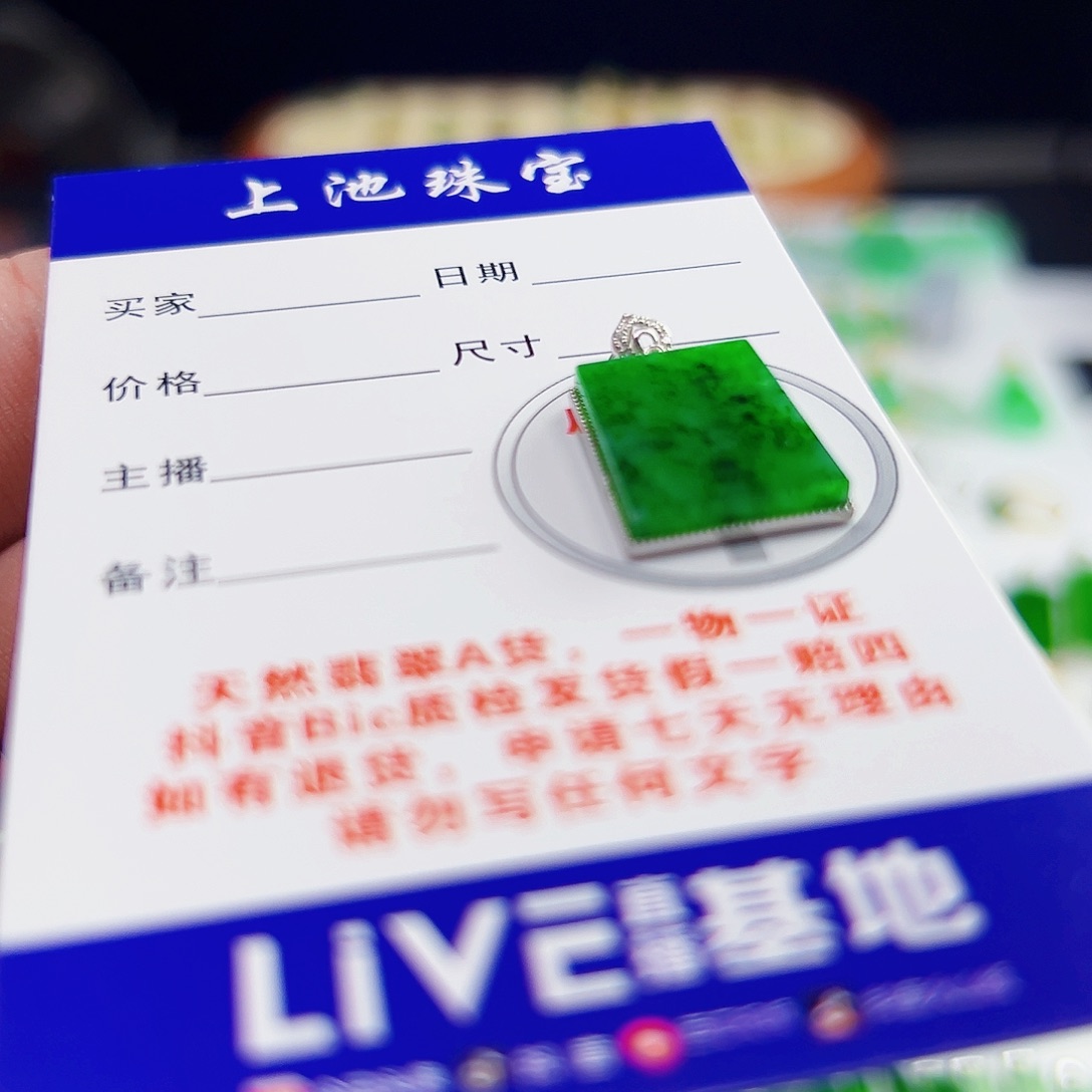 颈饰18K金镶嵌翡翠起*了翡翠