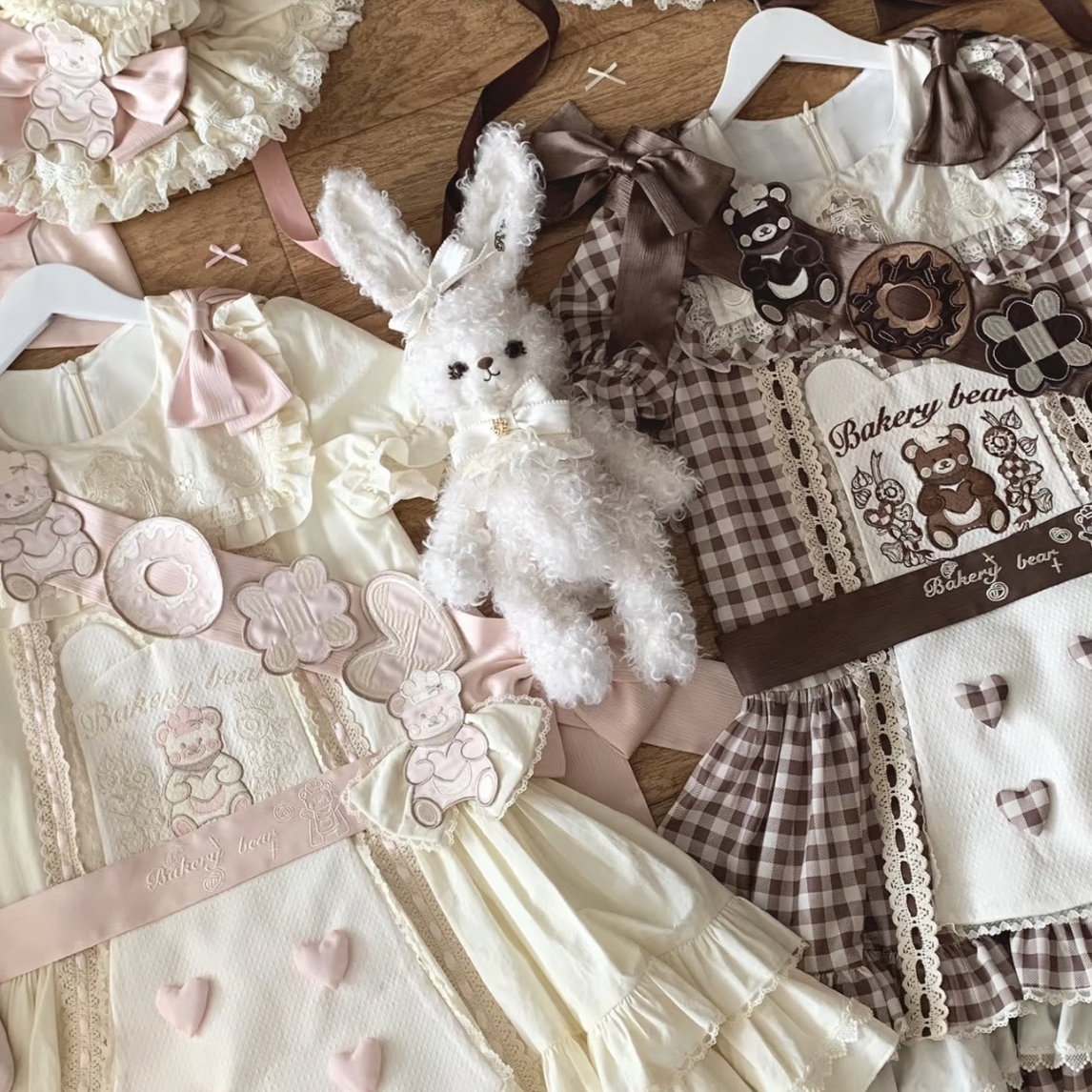 【格林城堡古董熊熊】现货秒发 Lolita低腰op可爱doll感连衣裙