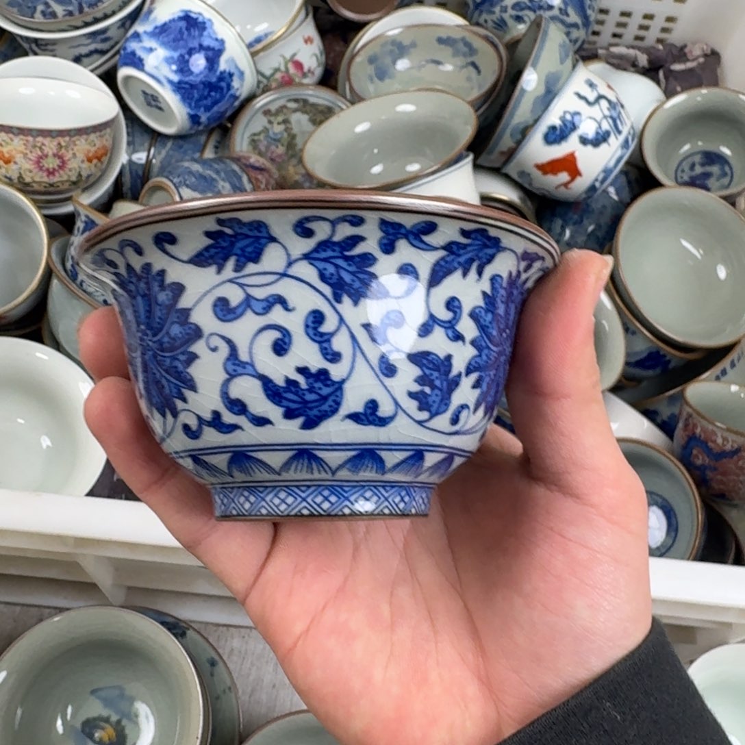 缠枝莲压手杯全品