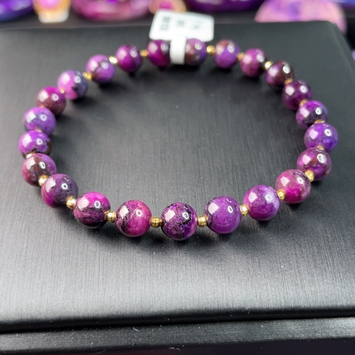 苏纪石（舒俱来）手串18K金镶嵌