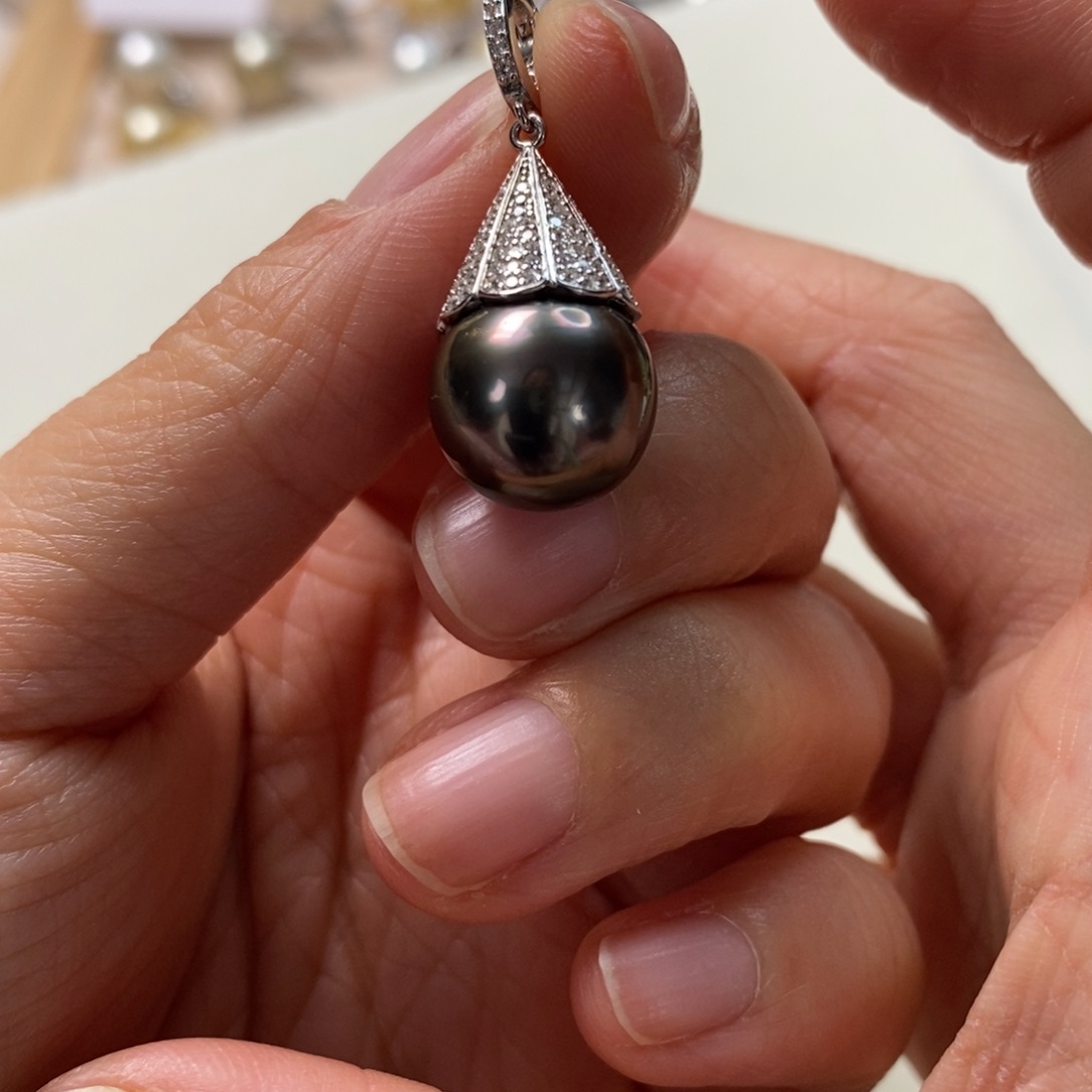 海水珍珠颈饰银S925镶嵌