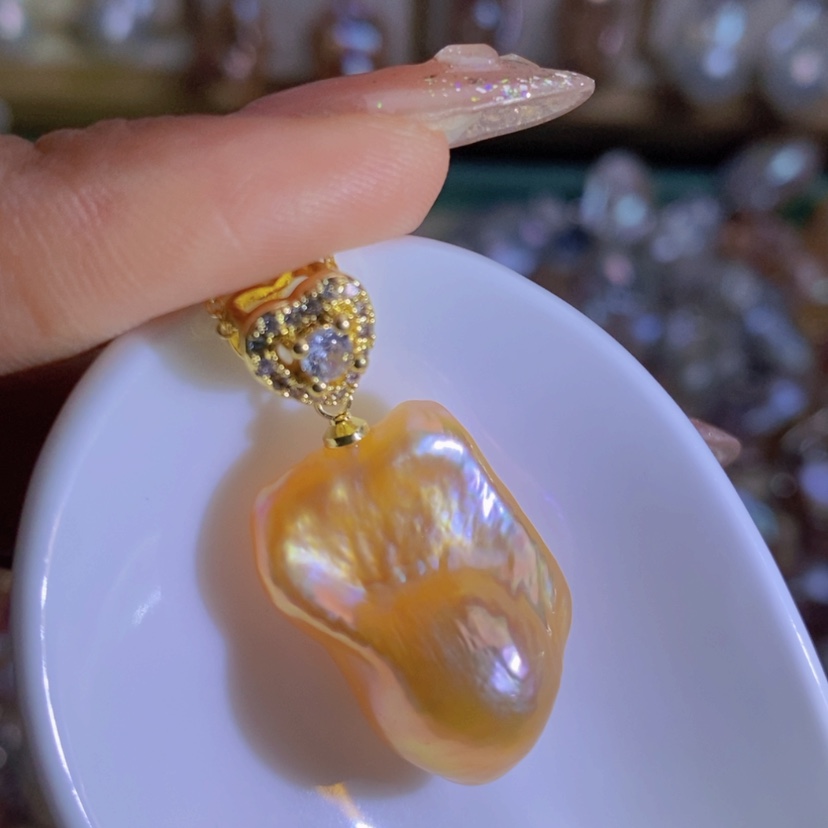 【闪购商品】淡水珍珠天然淡水珍珠（微瑕）合金