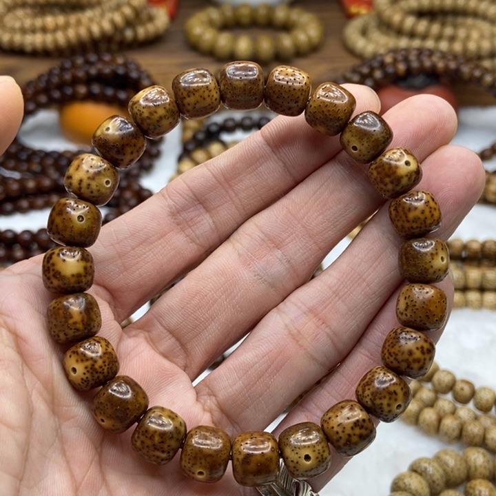 星月菩提手串天然陈子虎皮9-10