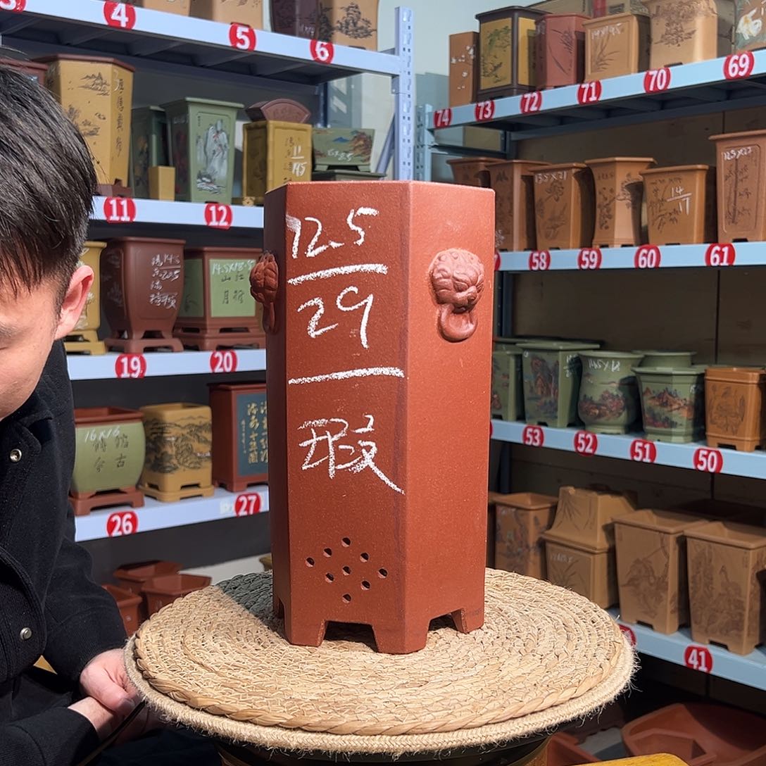 天心紫砂手工花盆