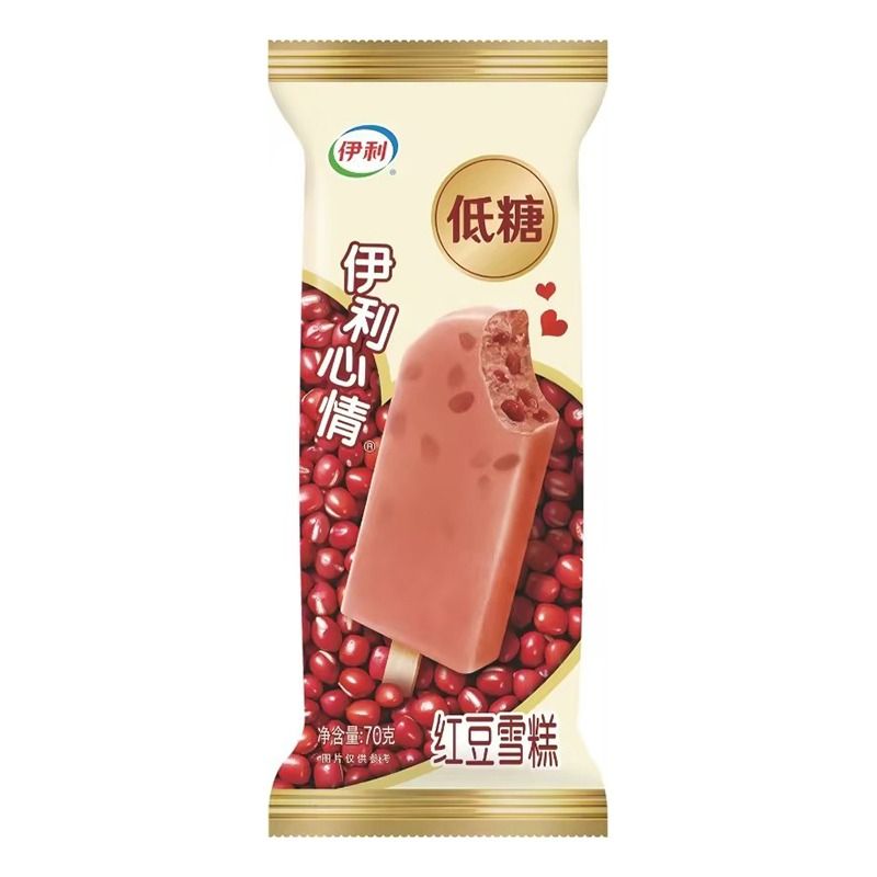 伊利心情低糖红豆雪糕70g/支次日达网红雪糕