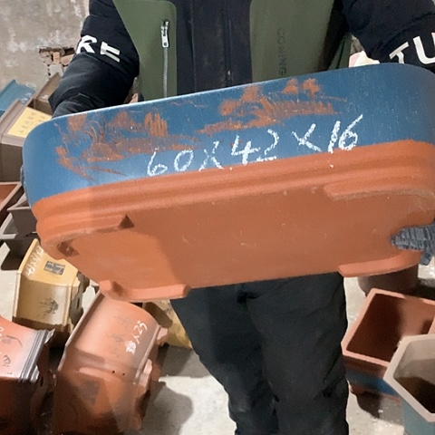 紫砂花盆手工制作