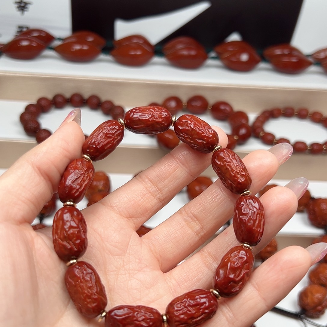 怪***迪橄榄核手串大枣手串