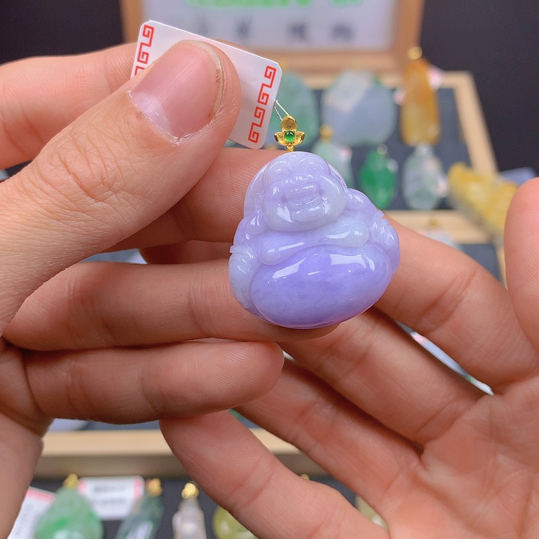 翡翠颈饰18K金镶嵌翡翠