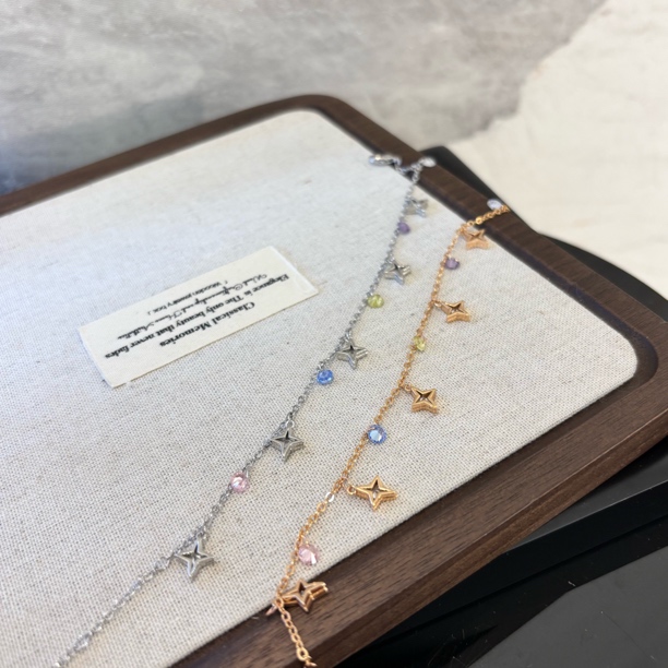 铜合金合成锆石手链 多个星星手链SL1764