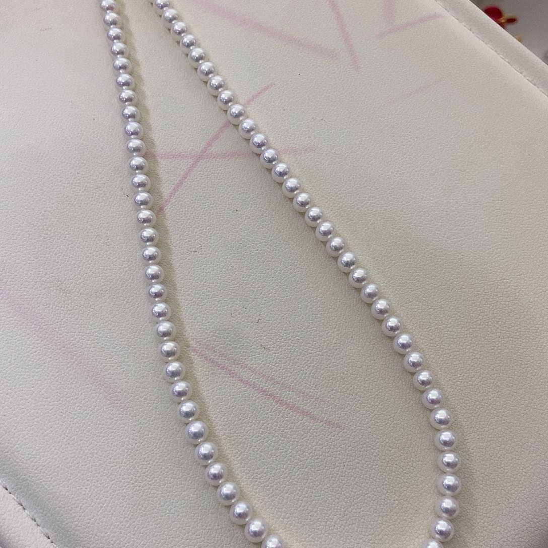 项链银S925镶嵌淡水珍珠