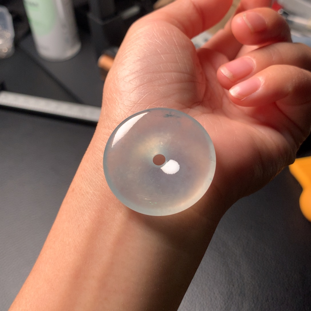 翡翠颈饰未镶嵌大卡位平安扣