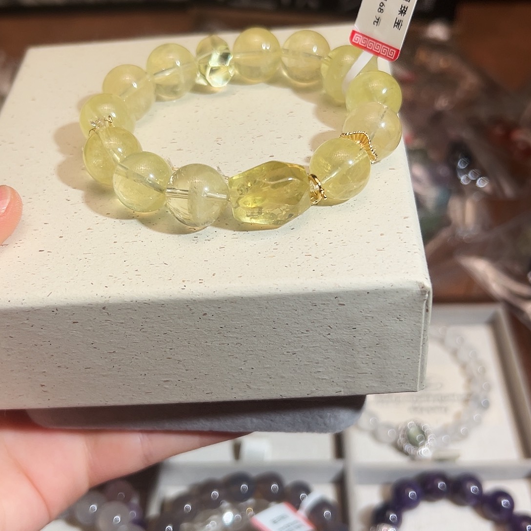 合金手链烟晶黄水晶